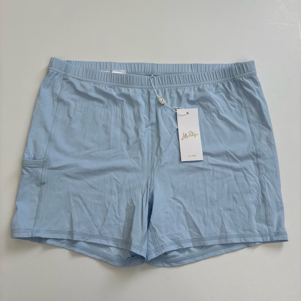 Lilly Pulitzer Kathy Dress Shorts Size 12 Lightweight Luxletic Light Blue New
